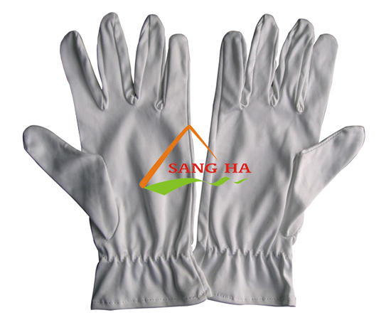 Găng tay vải siêu mịn màu trắng